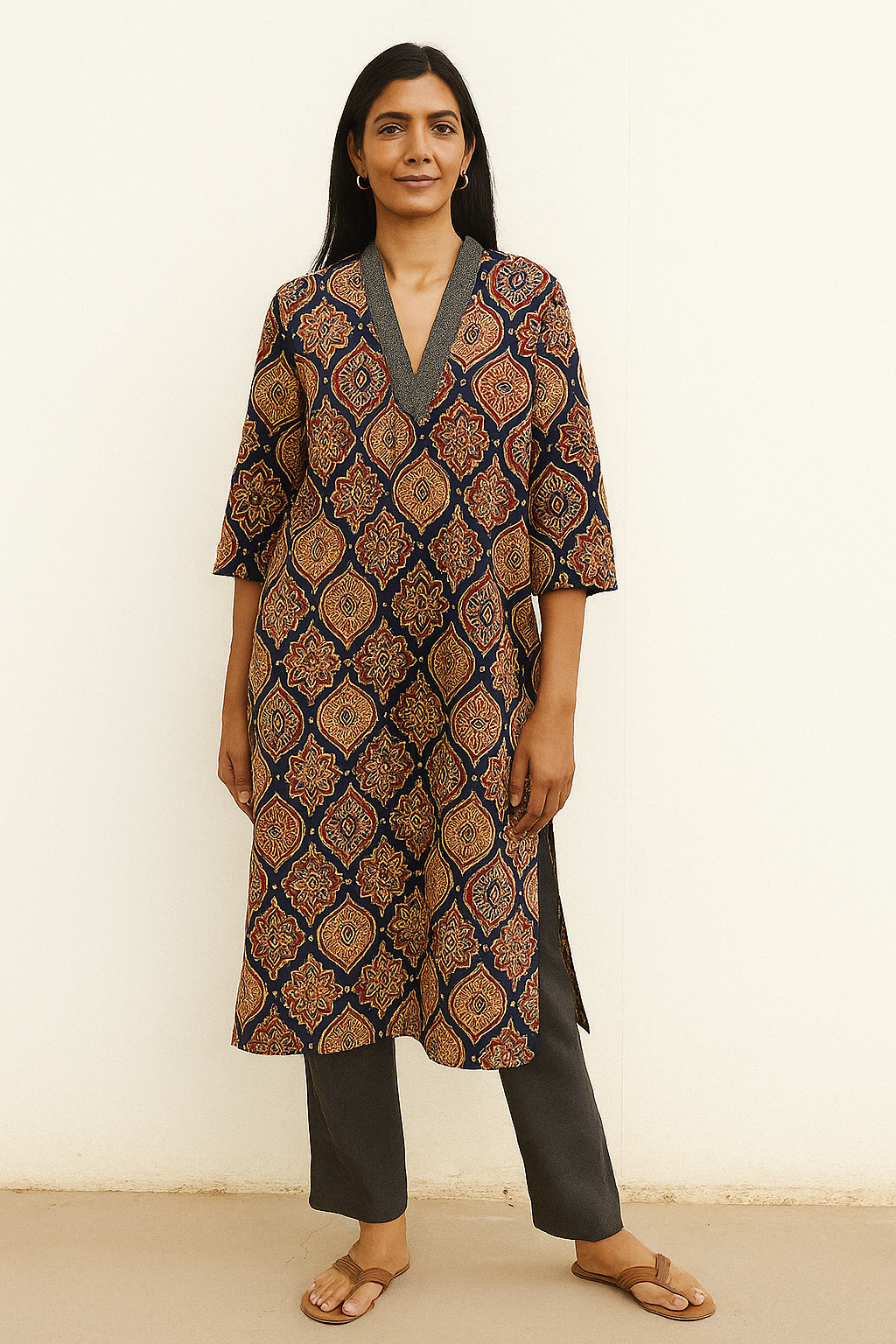 Kutch Ajrakh Kurta