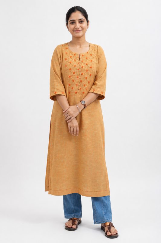 Daisy Hand embroidered Kurta