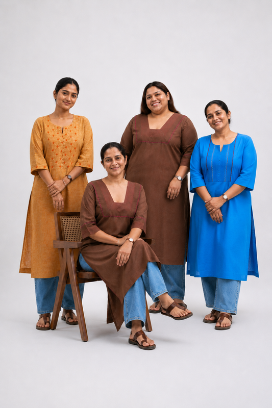 Buttonhole stitch Kurta