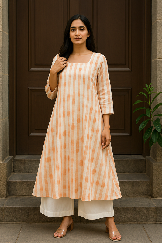 Washed Stripes printed Cotton